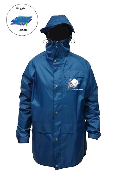 Giacca antipioggia traspirante a doppio tessuto resistente all'acqua per agricoltura e allevamento.