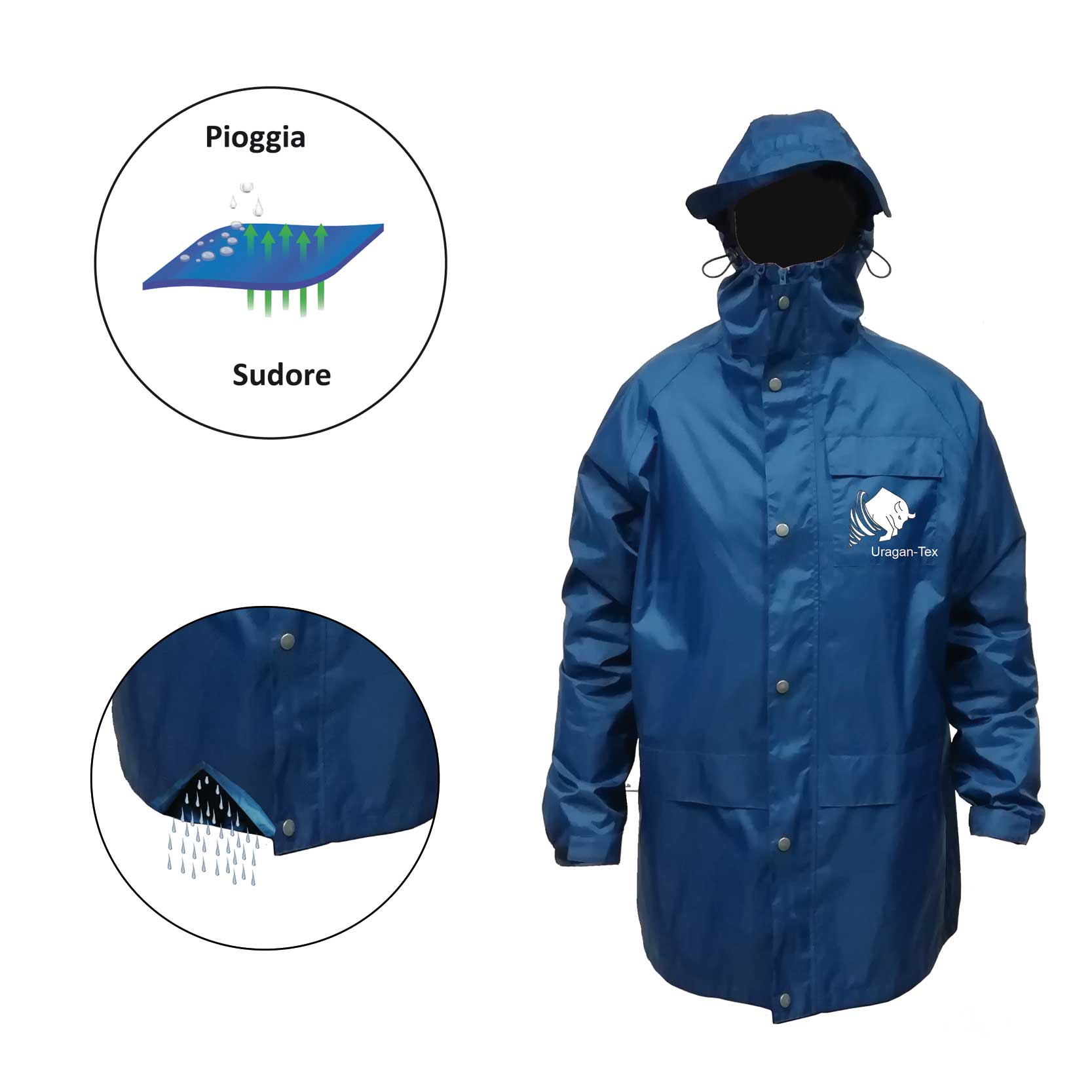 giacca impermeabile uragan tex 